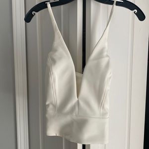 Bardot white corset top